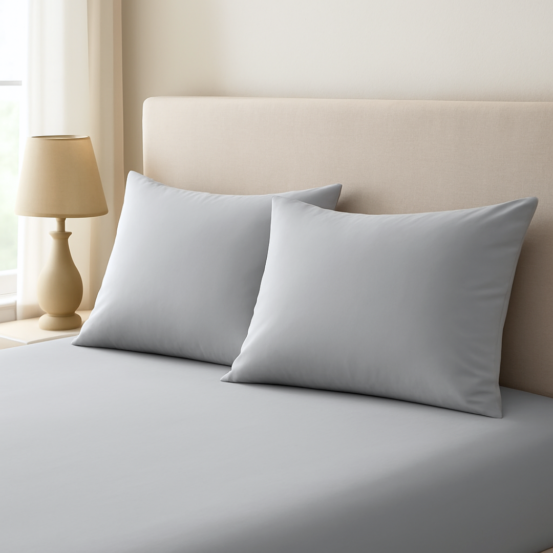 Stella %100 Pamuk Saten 2'li 50x70 cm Yastık Kılıfı Gri