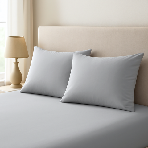 Stella %100 Pamuk Saten 2'li 50x70 cm Yastık Kılıfı Gri