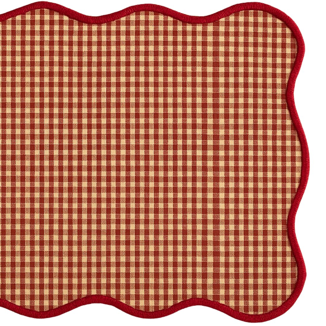 Jingle Kıvrımlı Amerikan Servisi 30x50 cm Kırmızı (2'li Set)