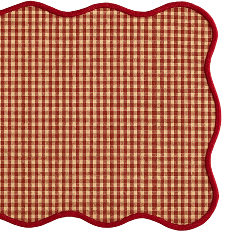 Jingle Kıvrımlı Amerikan Servisi 30x50 cm Kırmızı (2'li Set)