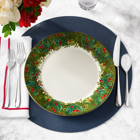 Nakış Bordürlü Dokuma Keten Peçete Kırmızı (2'li Set)