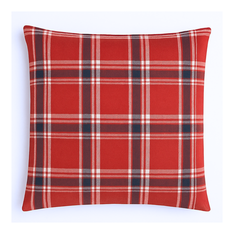 Country Kırlent Kılıfı Kırmızı