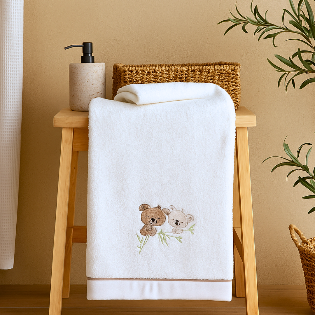 Koala Nakışlı Premium %100 Pamuk Banyo Havlusu