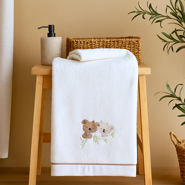 Koala Nakışlı Premium %100 Pamuk Banyo Havlusu