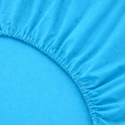 King Size Lastikli Bambu Aloe Vera Çarşaf 180x200 Turkuaz