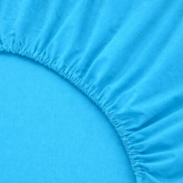 King Size Lastikli Bambu Aloe Vera Çarşaf 180x200 Turkuaz