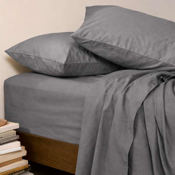 Stella %100 Premium Pamuk Ranforce 2'li 50x70 cm Yastık Kılıfı Füme