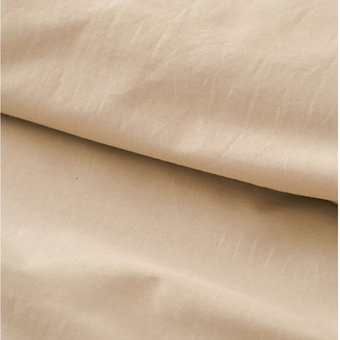 Carly %100 Pamuk Çift Kişilik Düz Nevresim Takımı 200x220 cm Kum Beji