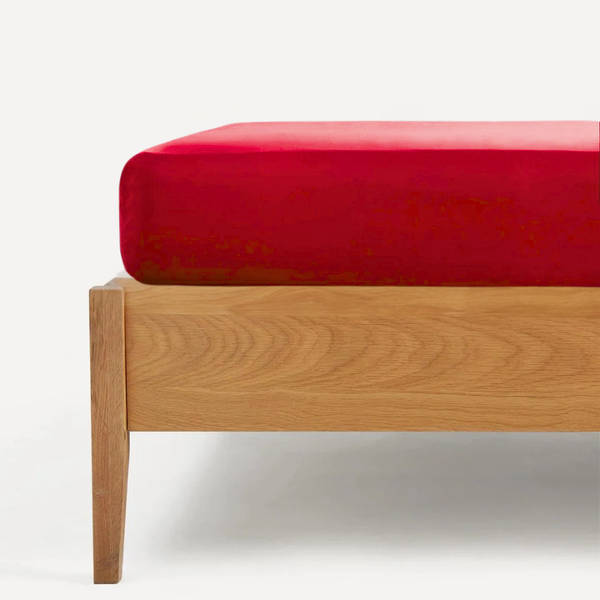 Çift Kişilik Lastikli Bambu Aloe Vera Çarşaf 160x200 cm Kırmızı