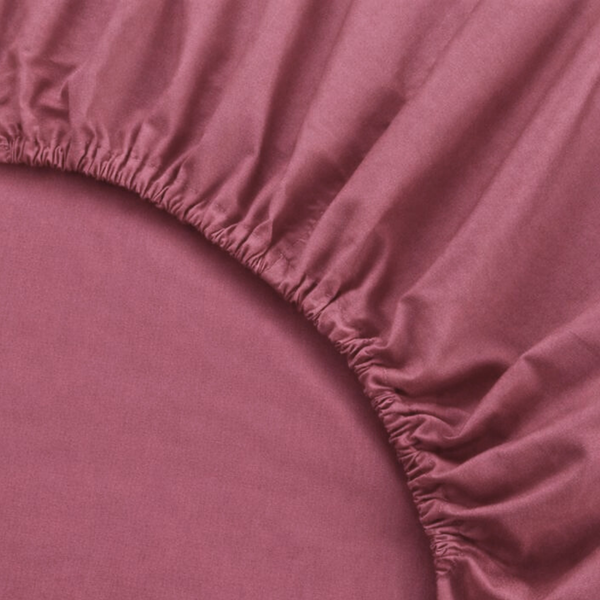 King Lastikli Bambu Aloe Vera Çarşaf 180x200 cm Gül Kurusu