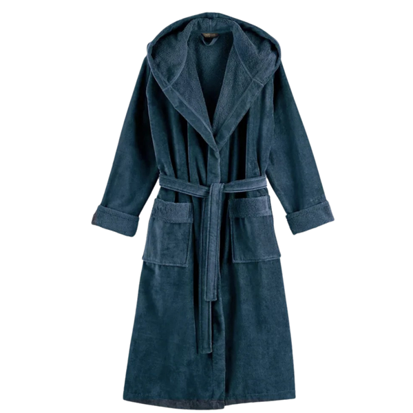 Ultra Soft %100 Pamuk Unisex Bornoz Sis Mavisi