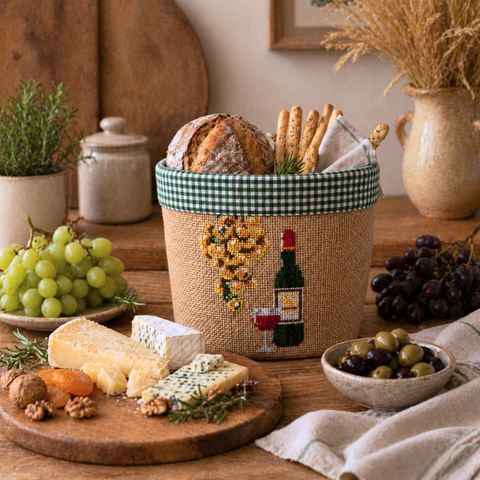 Wine Tasarım Çok Amaçlı Organizer Sepet