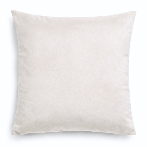 Geometrik Desenli Kadife Kırlent Kılıfı Vizon 50x50 cm