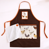 FarmHouse Tasarım Mutfak Önlük Seti Kahve