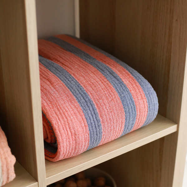 Antibes %100 Pamuk Çok Amaçlı Örtü  240x250 cm Indigo