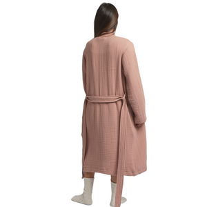 Navigli Müslin Pamuk Unisex Bornoz-Sabahlık Kiremit