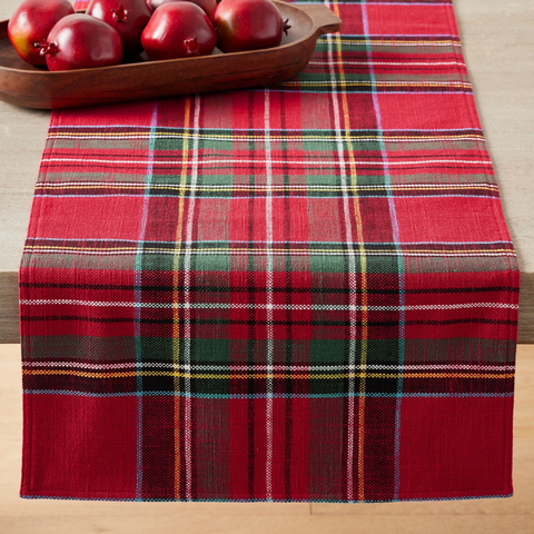 Tartan Leke Tutmaz Runner 50x150 cm Kırmızı