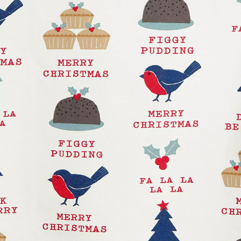 Merry Dokuma Keten Masa Örtüsü Beyaz