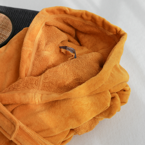 Ultra Soft %100 Pamuk Unisex Bornoz Safran