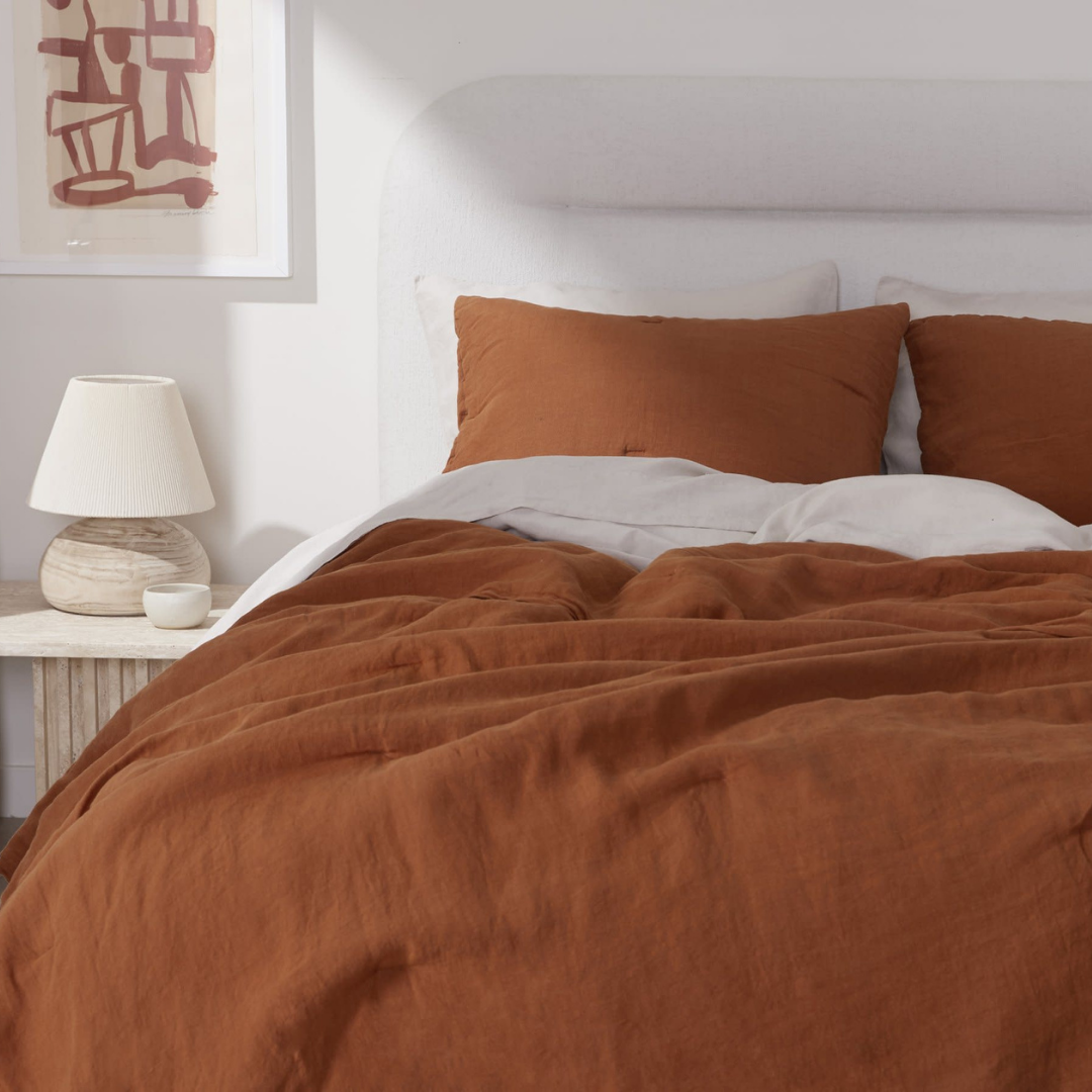 Allure Müslin Pamuk Çift Kişilik King Size Nevresim 240x220 cm Kiremit