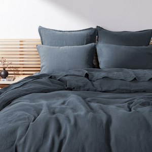 Allure Müslin Pamuk Çift Kişilik Super King Size Nevresim 260x240 cm Gece Mavisi