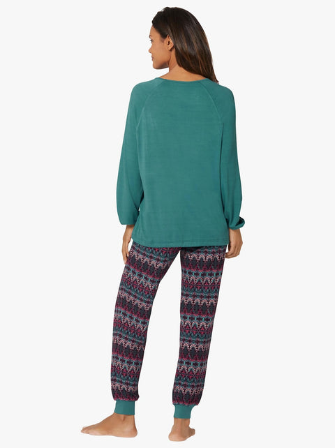 Lizzy Viskon Pijama Takımı Yeşil