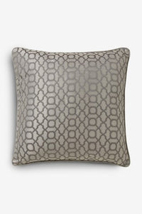 Berima Jakarlı Keten Kırlent Kılıfı Füme 60x60 cm
