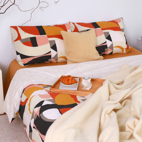 Abstract %100 Pamuk Çift Kişilik Nevresim Takımı 200x220 cm