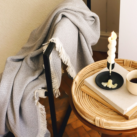 Aura Throw Battaniye 140x190 cm Gri