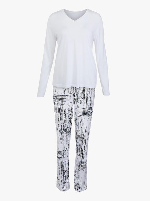 Batik Pijama Takımı Beyaz