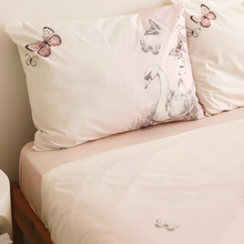 Görseli Galeri görüntüleyiciye yükleyin, Butterfly %100 Pamuk Çift Kişilik Nevresim Takımı 200x220 cm Lila
