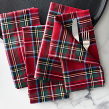 Görseli Galeri görüntüleyiciye yükleyin, Tartan Leke Tutmaz Peçete Kırmızı (2&#39;li Set)
