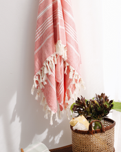 Görseli Galeri görüntüleyiciye yükleyin, Jasmin %100 Pamuk Tek Kişilik Pike 170x230 cm Kırmızı
