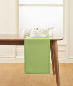 Genoa Dokuma Keten Leke Tutmaz Runner 50x150 cm Açık Yeşil