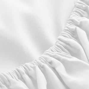 Lopez Tek Kişilik Lastikli Pamuk Penye Çarşaf 100x200 cm Beyaz
