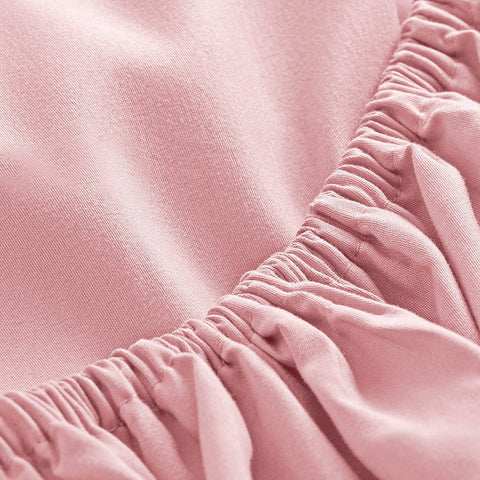 Lopez Tek Kişilik Lastikli Pamuk Penye Çarşaf 100x200 cm Pembe