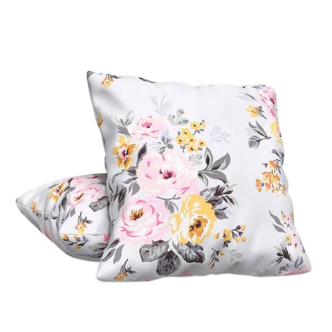 Rose Bouquet Kırlent Kılıfı Gri