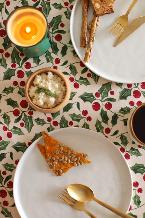 New Year Blossom Premium Keten Runner 50x140 cm