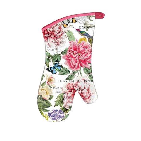 Flowers Kapitone Pamuk Fırın Eldiveni