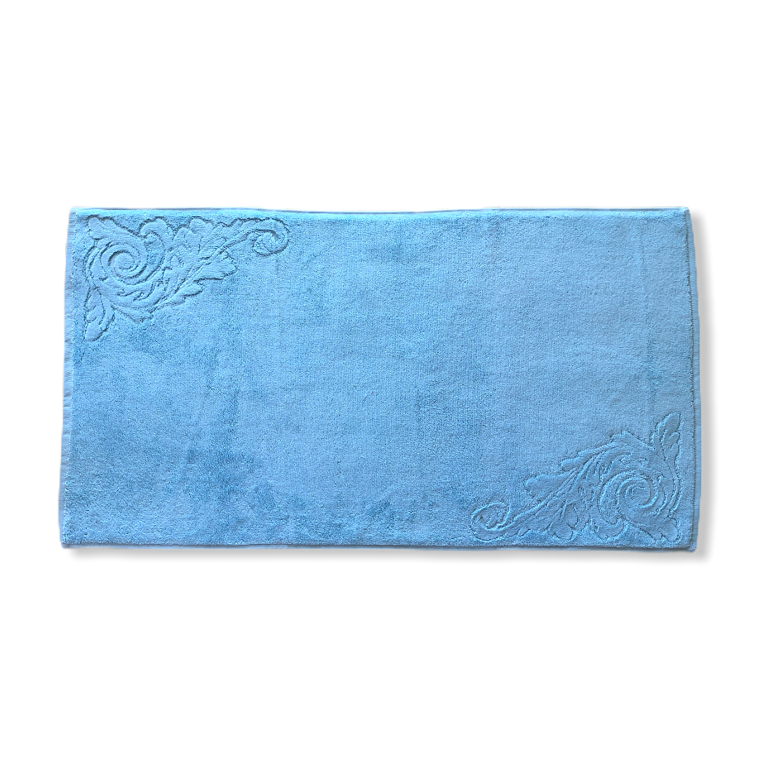 Jakarlı Banyo Paspası 50x90 cm Mavi