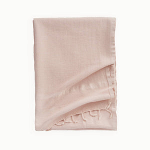 Stonewashed Throw Örtü 90x195 cm Pudra