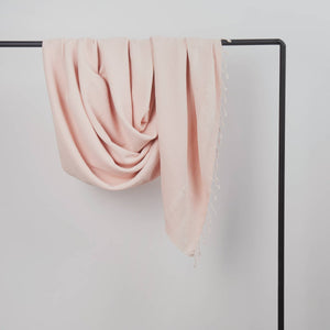 Stonewashed Throw Örtü 90x195 cm Pudra
