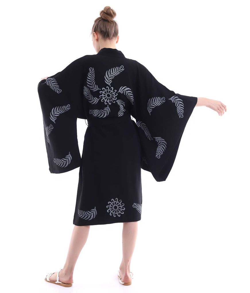 Aspen Tasarım Pamuk Kimono Siyah