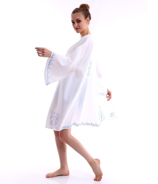 Mindy Tasarım Pamuk Kimono Beyaz