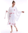 Coral Tasarım Pamuk Kimono Beyaz