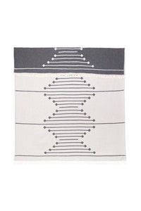 Stripe Müslin %100 Pamuk Peştamal Füme 100x200 cm