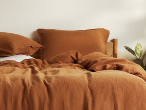 Allure Müslin Pamuk Çift Kişilik King Size Nevresim 240x220 cm Kiremit