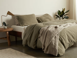 Allure Müslin Pamuk Çift Kişilik Super King Size Nevresim 260x240 cm Haki