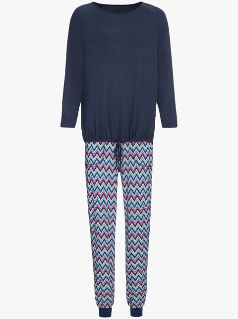 Lizzy Viskon Pijama Takımı Lacivert