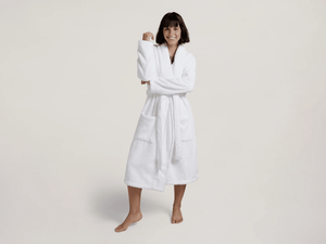 Leila %100 Pamuk Unisex Bornoz Beyaz